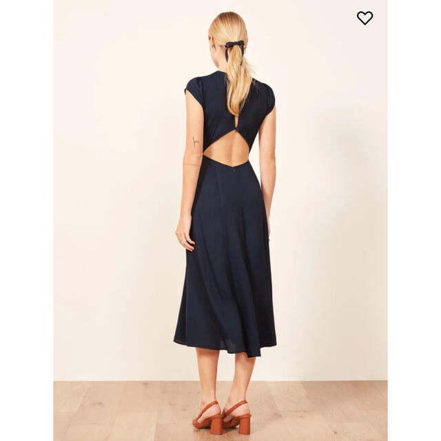 Reformation Gavin Dress Navy