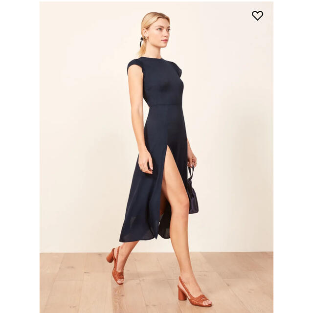 Reformation Gavin Dress Navy