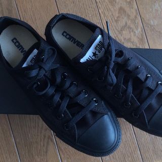 コンバース(CONVERSE)の【新品】コンバース オールスターOX ブラックモノクローム 24.5センチ(スニーカー)