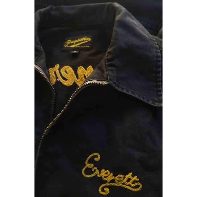 ◆63 当時物 レア 刺繍 入り ジャンバー ジャケット ブルゾン 黒 メンズのジャケット/アウター(ブルゾン)の商品写真