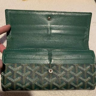 【お値引中】goyard ゴヤール 長財布 緑 グリーン 袋つき