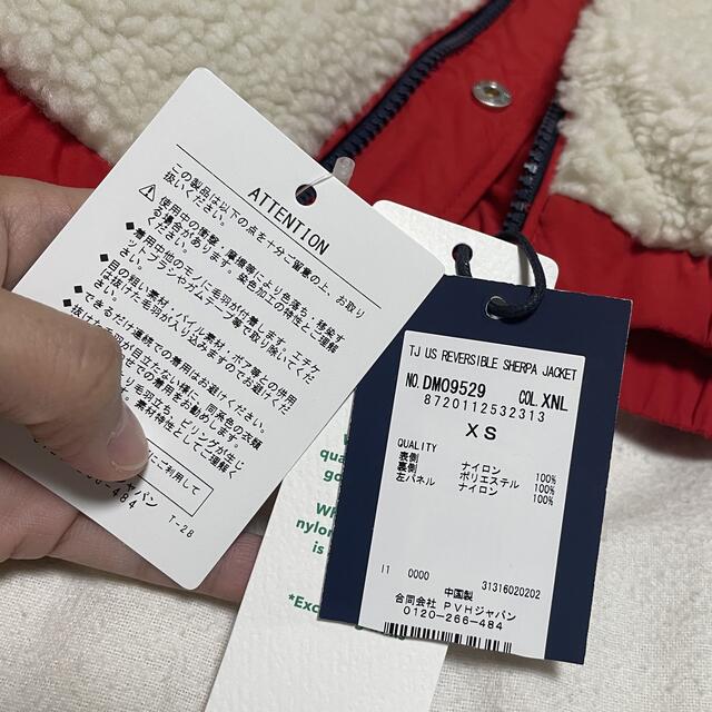 TOMMY HILFIGER(トミーヒルフィガー)のトミージーンズ　リバーシブル　ボア　新品　xs レディースのジャケット/アウター(ブルゾン)の商品写真