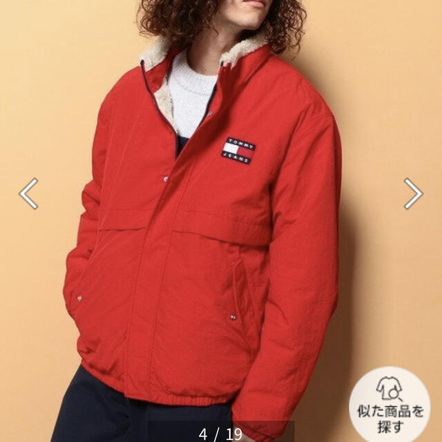 TOMMY HILFIGER(トミーヒルフィガー)のトミージーンズ　リバーシブル　ボア　新品　xs レディースのジャケット/アウター(ブルゾン)の商品写真