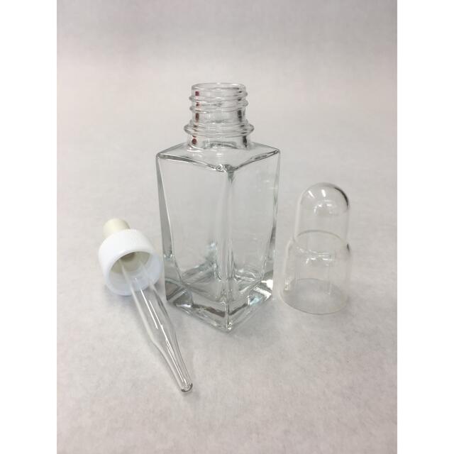 新品 角形 透明瓶 スポイト 容器 30ml アロマ コスメ 白 alfaservice.com.br