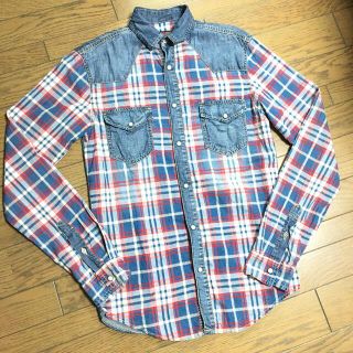 ザラ(ZARA)のZARA 切替　デニムシャツ　ZARA(シャツ)