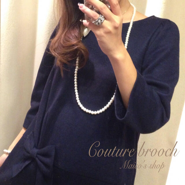 anatelier(アナトリエ)のCouture brooch♡ビッグリボントップス レディースのトップス(ニット/セーター)の商品写真