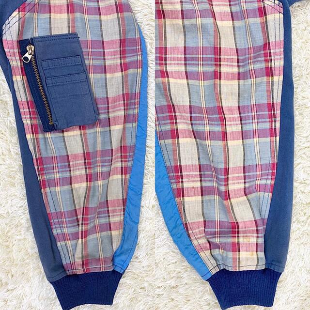 希少✨ピンクハウス ワッペンブルゾン ゼッケン チェック 切り返し L相当
