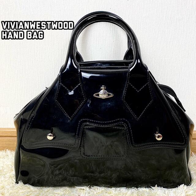 レディース美品✨vivianwestwood ヤスミン　バンドバッグ　エナメル　オーブ　黒