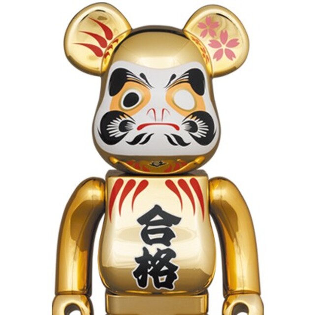 BAPEBE@RBRICK ベアブリック 達磨 合格 金メッキ 弐 100%/400%