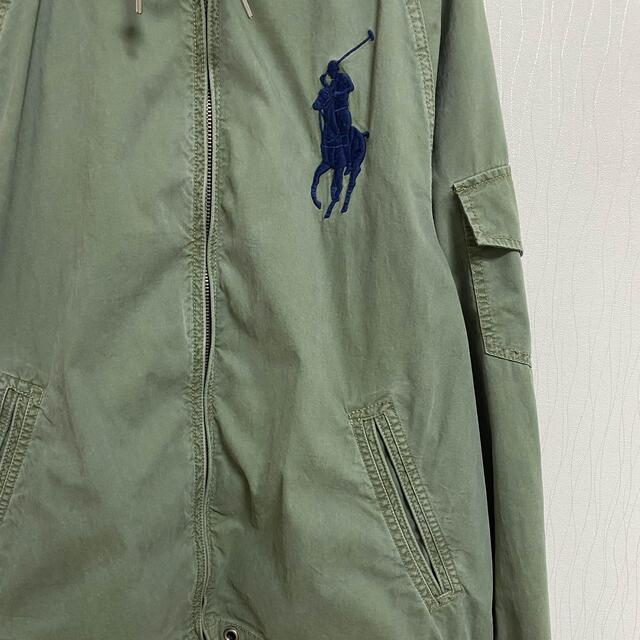 POLO RALPH LAUREN(ポロラルフローレン)の【希少】ポロラルフローレン　ミリタリーパーカージャケット ワンポイント刺繍ロゴ メンズのトップス(パーカー)の商品写真