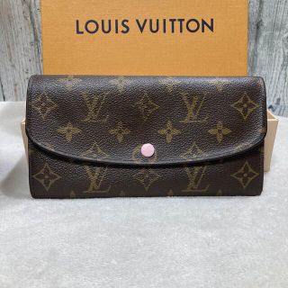 ルイヴィトン(LOUIS VUITTON)の美品 ルイヴィトン エミリー 長財布 モノグラム ピンク コインケース(財布)