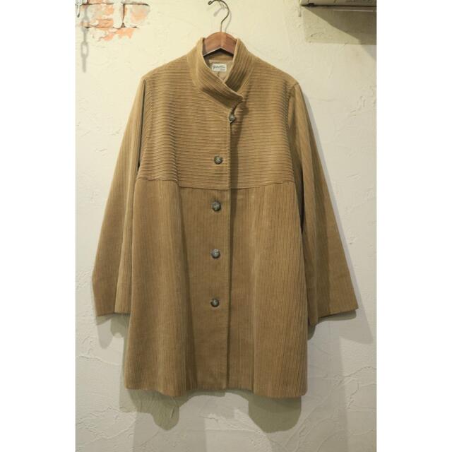 beige corduroy half coat レディースのジャケット/アウター(ロングコート)の商品写真