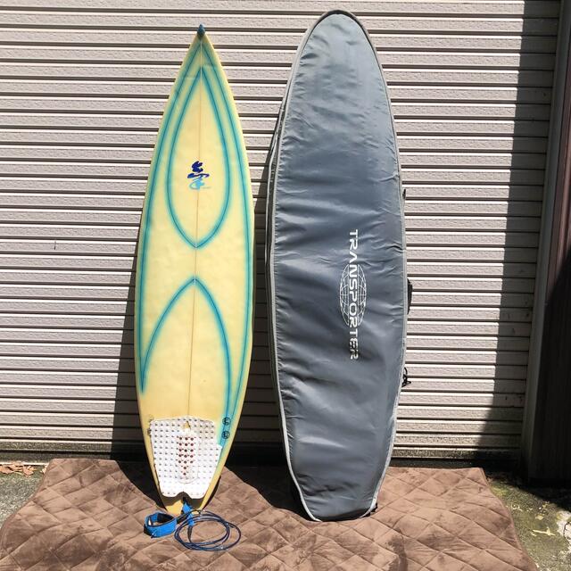 スポーツ/アウトドア氣サーフボード KI SURFBOARDS リペア済 ショート 約6.2フィート