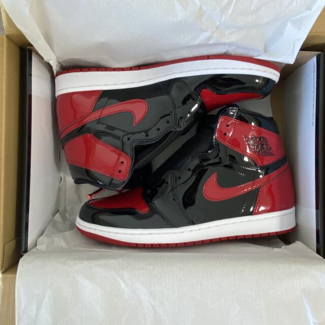 新品AIR JORDAN 1 BRED PATENT  28cm