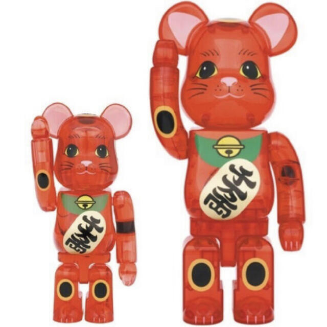 BE@RBRICK 招き猫 梅透明100%・400%セットその他