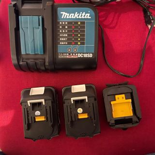 マキタ(Makita)のマキタ　充電器セット　USB変換器有り(バッテリー/充電器)