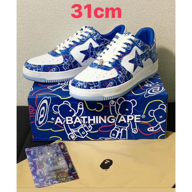 【希少31cm】medicom toy × bape sta camo blue