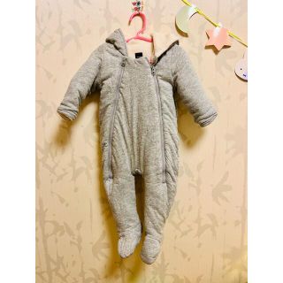 ベビーギャップ(babyGAP)のbaby gap kids ギャップ ボアカバーオールクマ耳フードアウター(カバーオール)