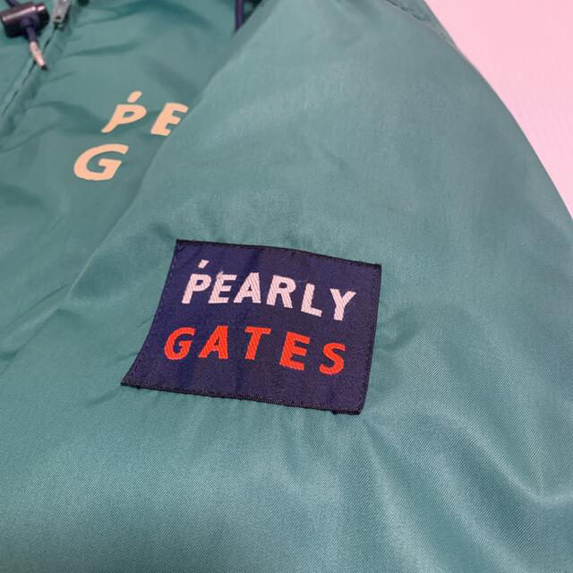 PEARLY GATES(パーリーゲイツ)の【古着 レア レトロ】 日本製 パーリーゲーツ ジャンパー ブルゾン M 緑系 メンズのジャケット/アウター(ナイロンジャケット)の商品写真