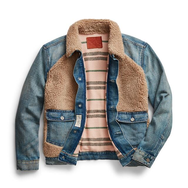 RRL - 新品Ralph Lauren RRL フリースパネルド デニム ジャケットの