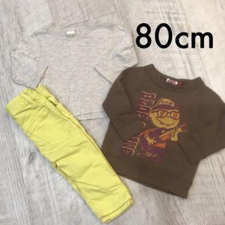 ベビーギャップ(babyGAP)のベビーギャップ　babygap パンツ　イエロー　トレーナー　長袖　ロンT(トレーナー)