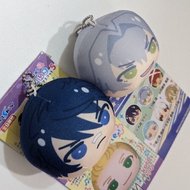 アイドルマスター　サイドエム　おまんじゅう　にぎにぎマスコット　2種類セット エンタメ/ホビーのおもちゃ/ぬいぐるみ(キャラクターグッズ)の商品写真