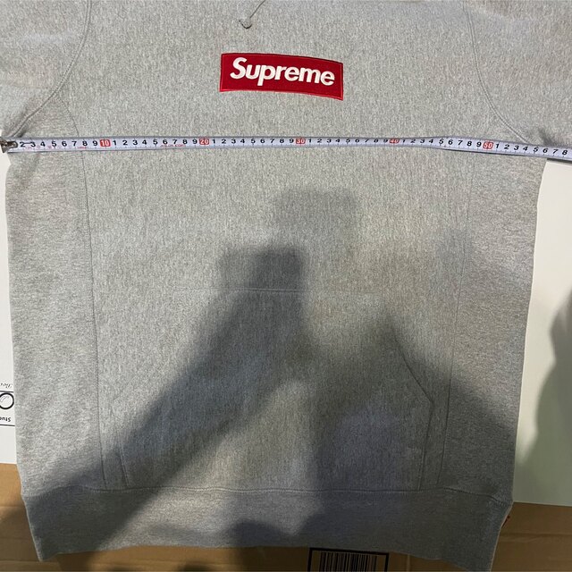 Supreme Box Logo Hooded Sweatshirt グレー　M