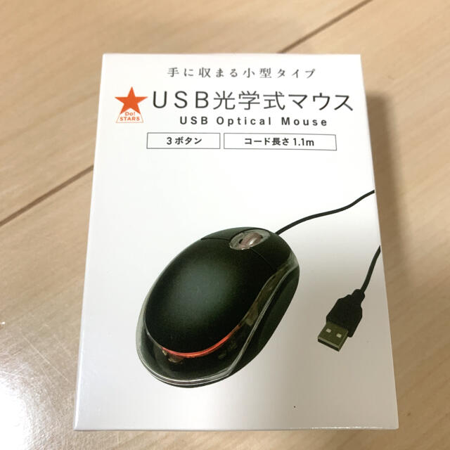 USB光学式マウス スマホ/家電/カメラのPC/タブレット(PC周辺機器)の商品写真