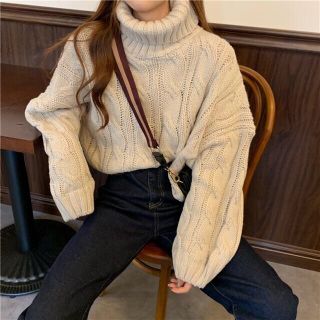 ザラ(ZARA)の【即発送可】ゆるかわ♡ 韓国　ハイネック　ニット　オルチャン タートルネック(ニット/セーター)