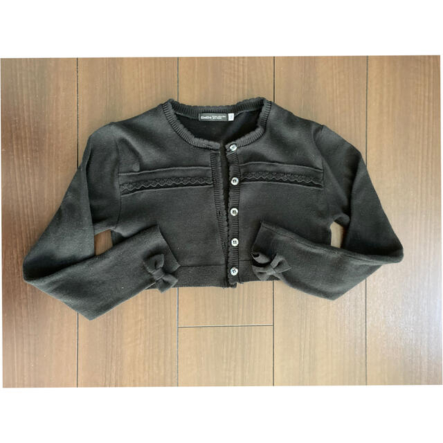 BeBe(ベベ)の女児カーディガン　黒/BeBe キッズ/ベビー/マタニティのキッズ服女の子用(90cm~)(カーディガン)の商品写真