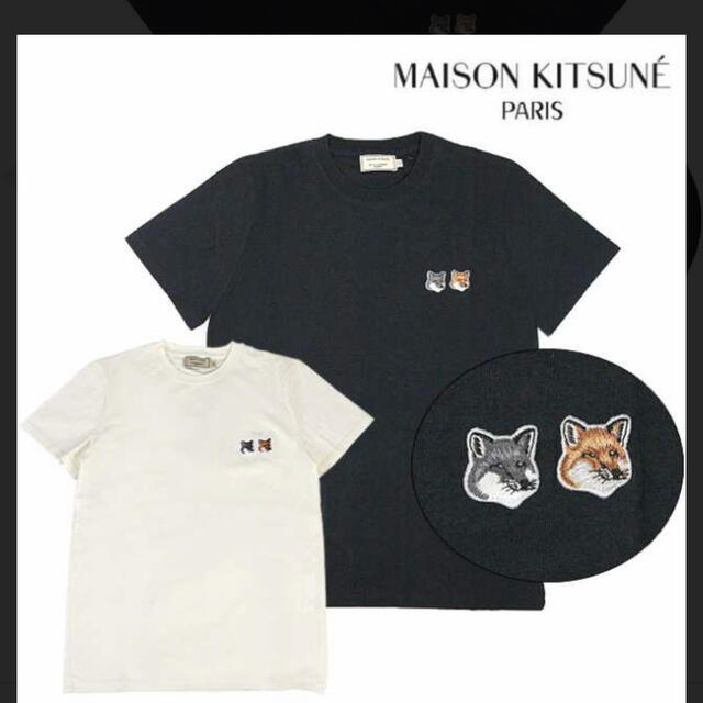 MAISON KITSUNE'(メゾンキツネ)のメゾンキツネ　Tシャツ　黒　ユニセックス レディースのトップス(Tシャツ(半袖/袖なし))の商品写真