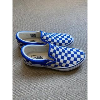 ヴァンズ(VANS)のvans スリッポン　BLUE/CHECK(スニーカー)