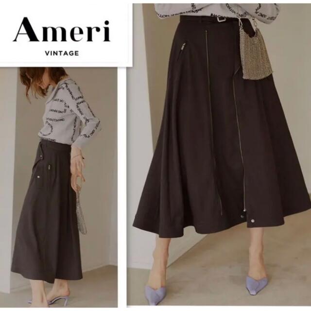 【完売品】AMERI VINTAGE RIDERS FLARE SKIRT  M