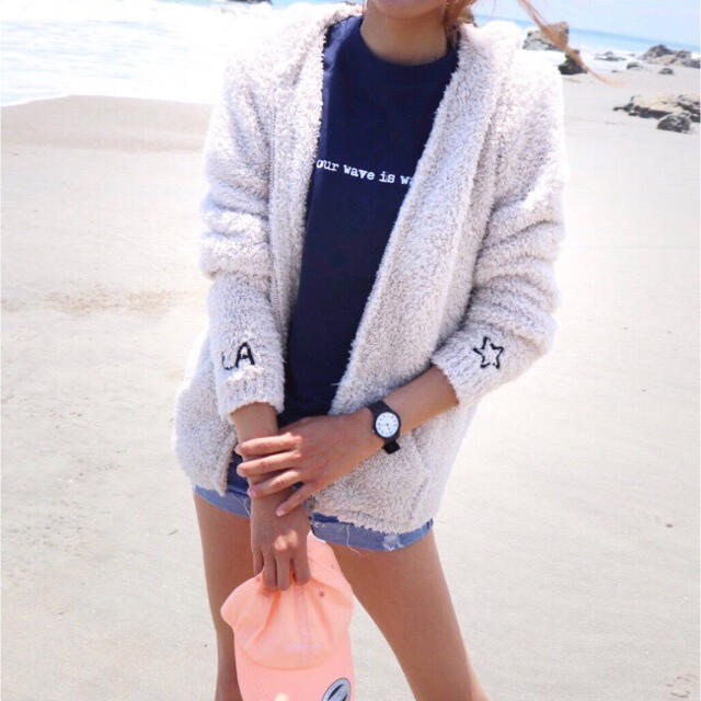 gelato pique(ジェラートピケ)の秋のデート服♡LUSSO SURF 刺繍ボアパーカー　アイボリー　M ベアフット メンズのトップス(パーカー)の商品写真