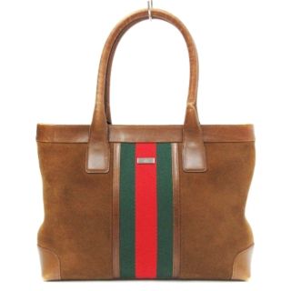 グッチ(Gucci)のグッチ シェリーライン トート バッグ スエード 33890 213048(トートバッグ)