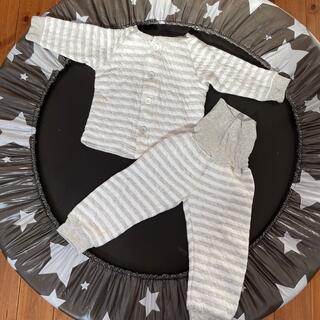 ムジルシリョウヒン(MUJI (無印良品))の無印良品　腹巻付きお着替えパジャマ　90-100サイズusedグレー(パジャマ)
