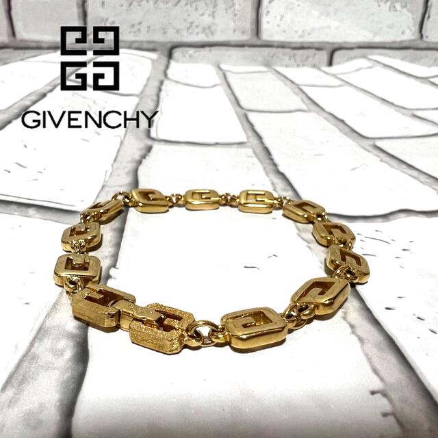 希少★GIVENCHY ジバンシィ 刻印有り Gロゴゴールドブレスレット