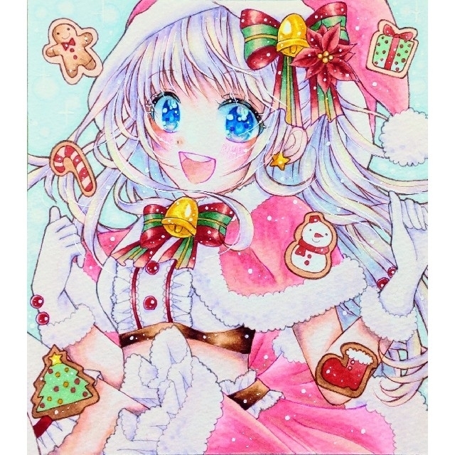 手描きイラスト オリジナル クリスマス 小色紙 アート 写真 Tsihealthcare Com