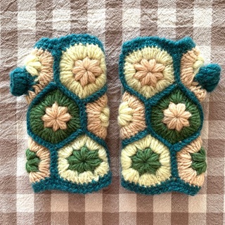 モチーフ編み手袋(手袋)