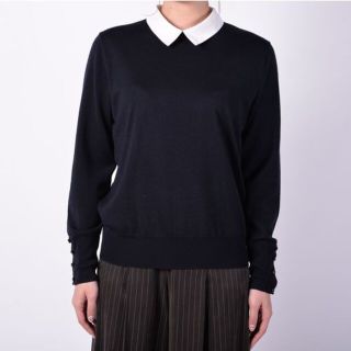 プランピーナッツ(plumpynuts)のプランピーナッツ WHITE COLLARED KNIT ニット トップス(ニット/セーター)