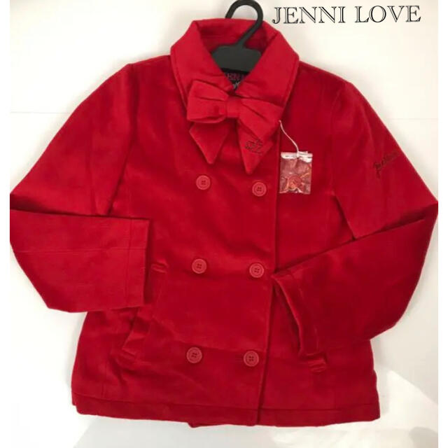 JENNI(ジェニィ)の新品【JENNI LOVE】りぼん付きコート◆◇ キッズ/ベビー/マタニティのキッズ服女の子用(90cm~)(コート)の商品写真