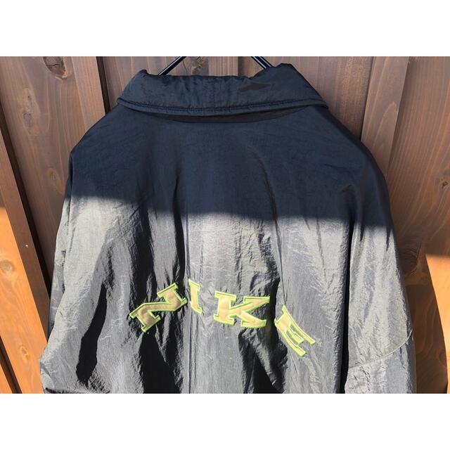 NIKE - 90's NIKE 刺繍 ビッグロゴ ナイロン ジャケット ベンチコート