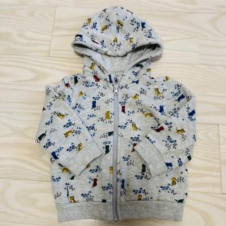 プチバトー(PETIT BATEAU)のプチバトー　スウェットプリント　ジップアップパーカー(その他)