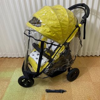 エアバギー(AIRBUGGY)の除菌洗浄済　☆美品☆　エアバギーココ　ブレーキモデル　ストローラーマット付(ベビーカー/バギー)