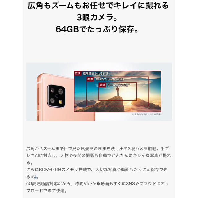 SHARP(シャープ)のAQUOS sense5G SH-53A 紫 SIMフリー 残債無し 本体 スマホ/家電/カメラのスマートフォン/携帯電話(スマートフォン本体)の商品写真