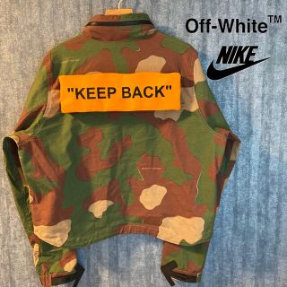 オフホワイト(OFF-WHITE)のOff-White NIKE コラボ　PATTERN カモ　フード収納(ミリタリージャケット)