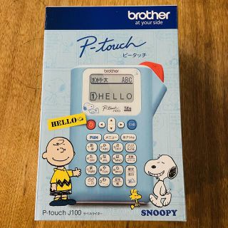 brother - ピータッチ スヌーピーライトブルー PT-J100 SNL ラベル ...