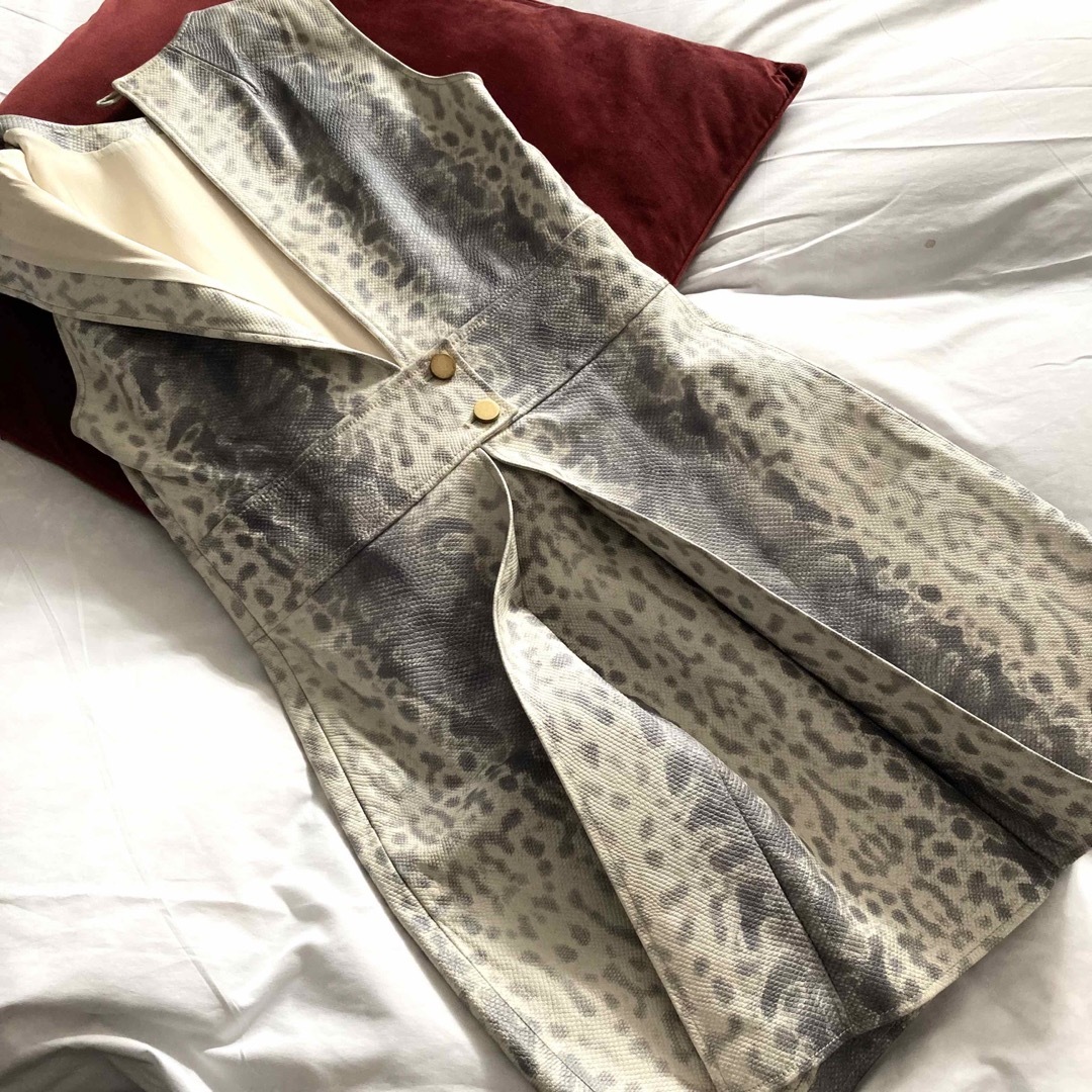 13.SS■美品■Gucci/グッチ ワンピース/レザー羊革100%/インナー付 13.SS■美品■Gucci/グッチ ワンピース/レザー羊革100%/インナー付