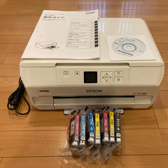 EPSON プリンター　EP-707A 交換インク付