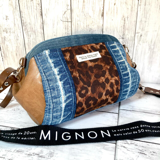 アルミバネ pukkuri bag denim×reopa×leather | www.csi.matera.it L size★アルミバネ pukkuri chain bag